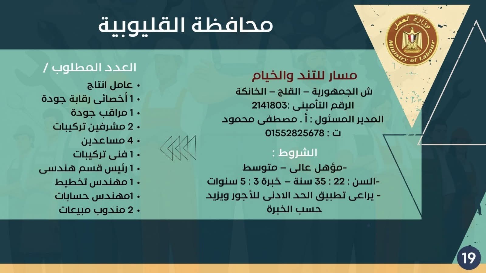 نشرة التوظيف وزارة العمل