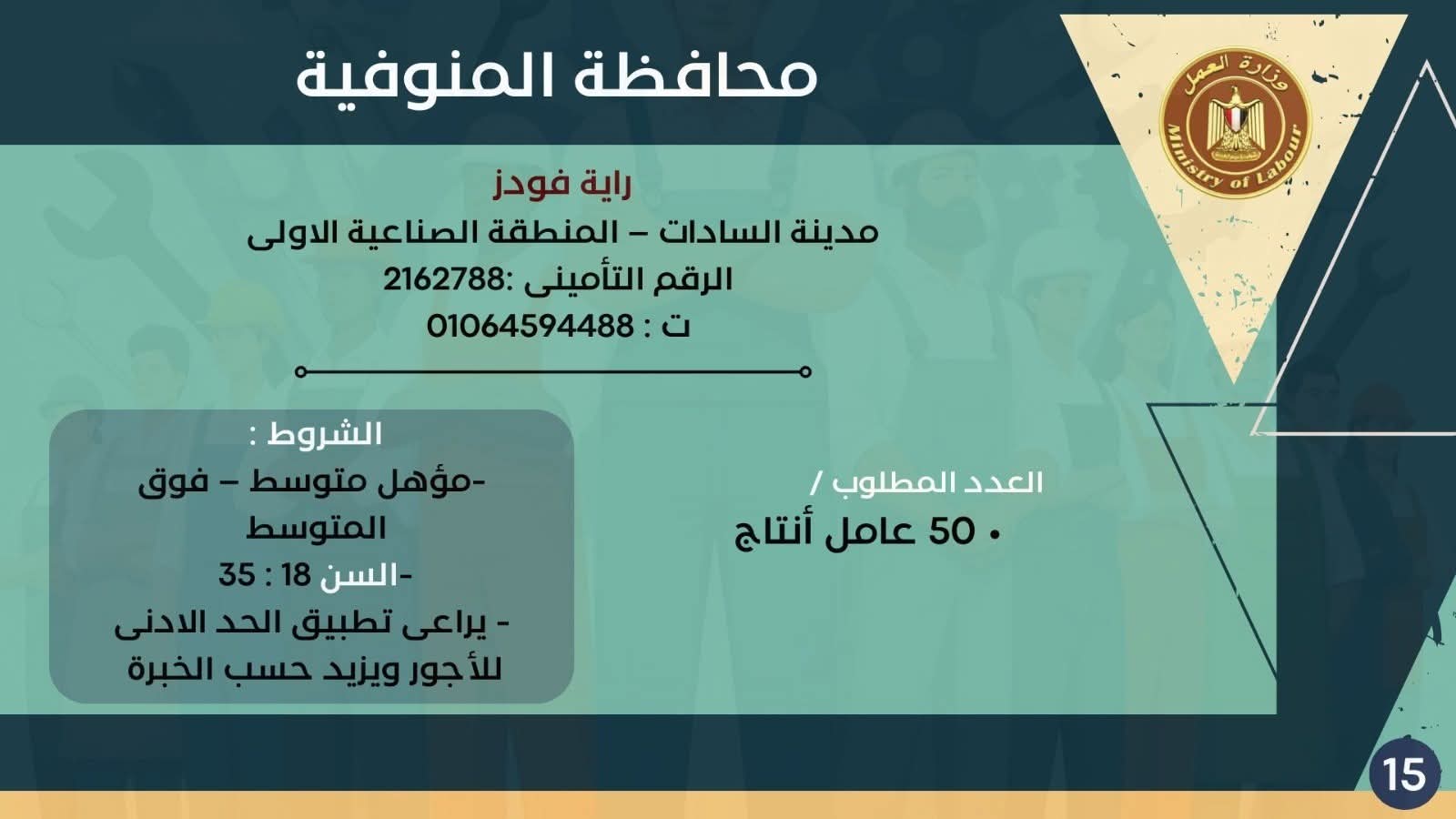 نشرة التوظيف وزارة العمل