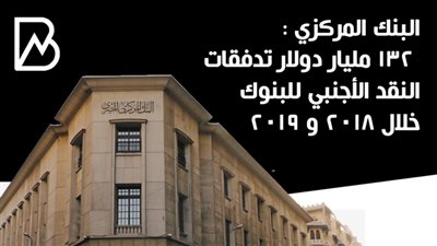 البنك المركزي : 132 مليار دولار تدفقات النقد الأجنبي للبنوك خلال 2018 و 2019