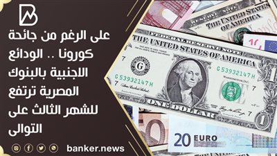 على الرغم من جائحة كورونا .. الودائع الاجنبية بالبنوك المصرية ترتفع للشهر الثالث على التوالى 