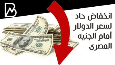 انخفاض حاد للدولار امام الجنيه المصرى 