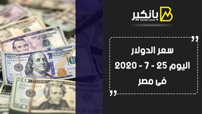 سعر الدولار اليوم السبت 25 - 7 - 2020 فى مصر