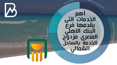 أهم الخدمات التى يقدمها فرع البنك الاهلي المصري مزدوج الخدمة بالساحل الشمالي |انفوجراف 