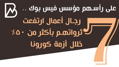 على رأسهم مؤسس فيس بوك .. 7 رجال أعمال ارتفعت ثرواتهم بأكثر من 50% خلال أزمة كورونا
