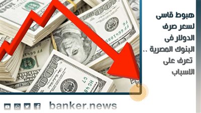 هبوط قاسى لسعر صرف الدولار فى البنوك المصرية .. تعرف على الاسباب