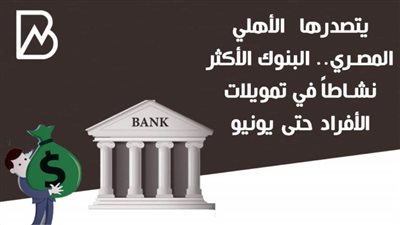 يتصدرها الأهلى المصرى.. البنوك الأكثر نشاطاً في تمويلات الأفراد حتى يونيو 2020 |انفوجراف 