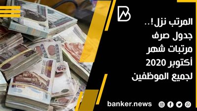 المرتب نزل!.. جدول صرف مرتبات شهر أكتوبر ٢٠٢٠ لجميع الموظفين 