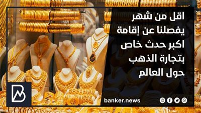 اقل من شهر يفصلنا عن إقامة اكبر حدث خاص بتجارة الذهب حول العالم