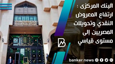 البنك المركزى : ارتفاع المعروض النقدي وتحويلات المصريين إلى مستوى قياسي