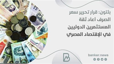 بلتون: قرار تحرير سعر الصرف أعاد ثقة المستثمرين الدوليين في الإقتصاد المصري