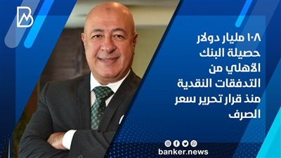 108 مليار دولار حصيلة البنك الأهلي من التدفقات النقدية منذ قرار تحرير سعر الصرف