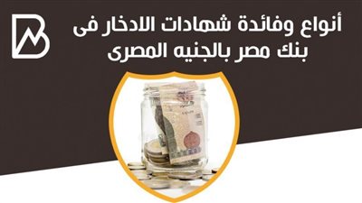 انفوجراف | أنواع وفائدة شهادات الادخار فى بنك مصر بالجنيه المصرى
