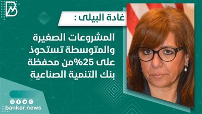 غادة البيلى : المشروعات الصغيرة والمتوسطة تستحوذ على 25%من محفظة بنك التنمية الصناعية