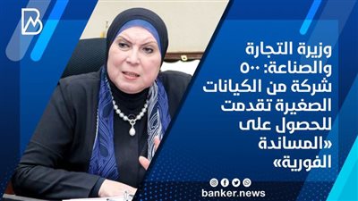 وزيرة التجارة والصناعة: ٥٠٠ شركة من الكيانات الصغيرة تقدمت للحصول على «المساندة الفورية»