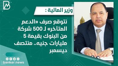 وزير المالية : نتوقع صرف «الدعم المتأخر» لـ ٥٠٠ شركة من البنوك بقيمة ٥ مليارات جنيه.. منتصف ديسمبر