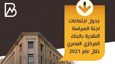 انفوجراف | جدول اجتماعات لجنة السياسة النقدية بالبنك المركزي المصري خلال عام 2021