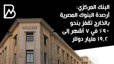 البنك المركزي: أرصدة البنوك المصرية بالخارج تقفز بنحو 90% في 7 أشهر إلى 19.2 مليار دولار