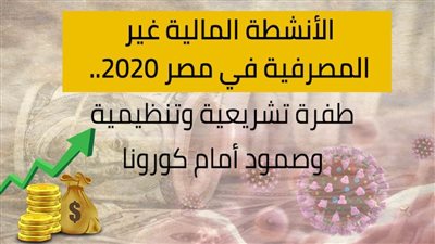 الأنشطة المالية غير المصرفية في مصر 2020.. طفرة تشريعية وتنظيمية وصمود أمام كورونا