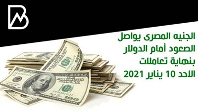 الجنيه المصرى يواصل الصعود أمام الدولار بنهاية تعاملات الاحد 10 يناير 2021