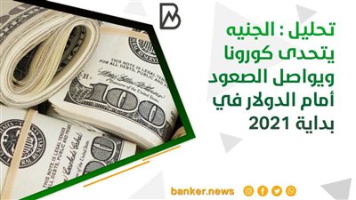  تحليل : الجنيه  يتحدى كورونا ويواصل الصعود أمام الدولار في بداية 2021