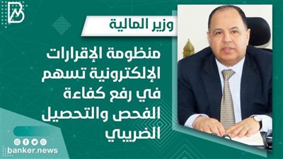 وزير المالية : منظومة الإقرارات الإلكترونية تسهم في رفع كفاءة الفحص والتحصيل الضريبي