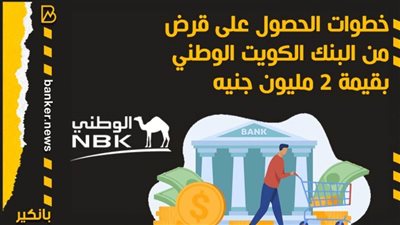 خطوات الحصول على قرض شخصى بقيمة 2 مليون جنيه من بنك الكويت الوطنى