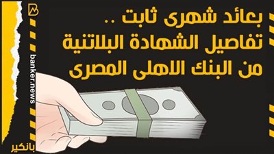 بعائد شهرى ثابت .. تفاصيل الشهادة البلاتنية من البنك الاهلى المصرى 