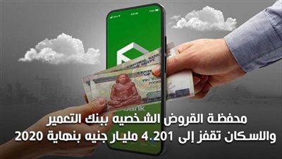 أنفوجرافيك | محفظة القروض الشخصيه ببنك التعمير والاسكان تقفز لــ 4.201 مليار جنيه بنهاية 2020