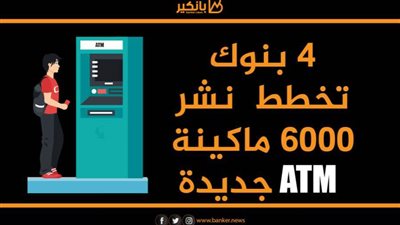 4 بنوك تخطط نشر 6000 ماكينة ATM جديدة خلال 2021
