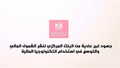فيديو | جهود غير عادية من البنك المركزي لنشر الشمول المالي والتوسع في استخدام التكنولوجيا المالية