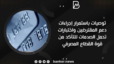 توصيات باستمرار إجراءات دعم المقترضين واختبارات تحمل الصدمات للتأكد من قوة القطاع المصرفي