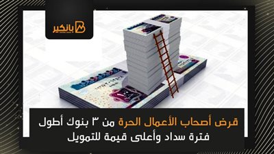 قرض أصحاب الأعمال الحرة من 3 بنوك أطول فترة سداد وأعلى قيمة للتمويل