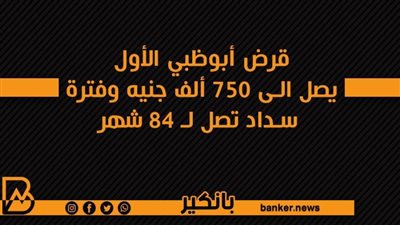 القرض الشخصي من بنك أبوظبي الأول يصل الى 750 ألف جنيه وفترة سداد تصل لـ 84 شهر