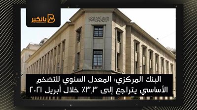 البنك المركزي: المعدل السنوي للتضخم الأساسي يتراجع إلى 3.3% خلال أبريل 2021