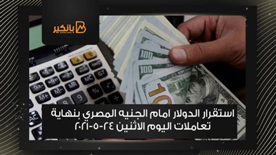 استقرار الدولار امام الجنيه المصري بنهاية تعاملات اليوم الاثنين 24-5-2021