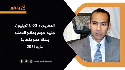 المغربي :  1,102 تريليون جنيه حجم ودائع العملاء ببنك مصر بنهاية مايو 2021