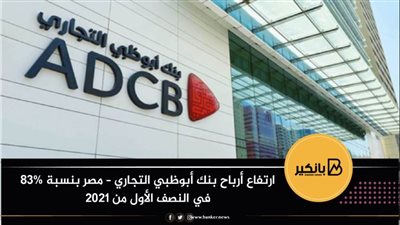 ارتفاع أرباح بنك أبوظبي التجاري – مصر بنسبة 83% في النصف الأول من 2021