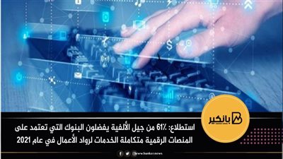 استطلاع: 61٪ من جيل الألفية يفضلون البنوك التي تعتمد على المنصات الرقمية متكاملة الخدمات