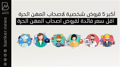 بشري سارة.. أكبر 5 قروض شخصية لاصحاب المهن الحرة| اقل سعر فائدة لقروض اصحاب المهن الحرة