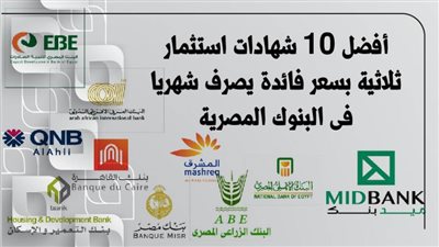 أفضل 10 شهادات استثمار ثلاثية بسعر فائدة يصرف شهريا فى البنوك المصرية