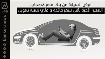 قرض السيارة من بنك مصر لاصحاب المهن الحرة بأقل سعر فائدة واعلي نسبة تمويل