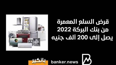 قرض السلع المعمرة من بنك البركة 2022 يصل إلى 200 ألف جنيه