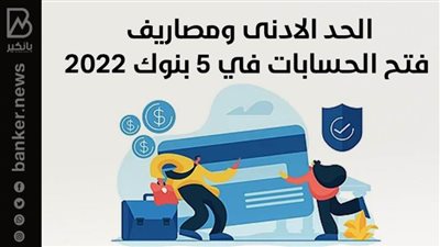 الحد الادنى ومصاريف فتح الحسابات في 5 بنوك 2022
