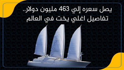 يصل سعره إلي 463 مليون دولار.. تفاصيل اغلي يخت في العالم | انفوجرافيك