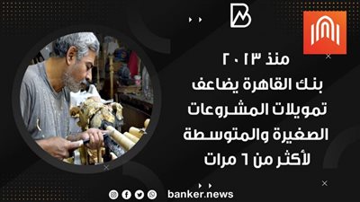 منذ 2013 .. بنك القاهرة يضاعف تمويلات المشروعات الصغيرة والمتوسطة لأكثر من 6 مرات(فيديوجراف) 