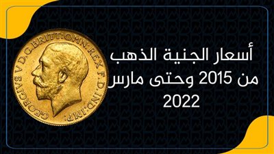 أسعار الجنية الذهب من 2015 وحتى مارس 2022