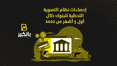 إحصاءات نظام التسوية اللحظية للبنوك خلال أول 5 أشهر من 2022 | إنفوجراف