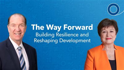 غدا.. ندوة مشتركة بين جورجيفا ومالباس عن مواجهة التحديات الاقتصادية العالمية