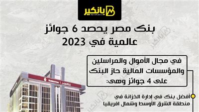 بنك مصر يحصد 6 جوائز عالمية في 2023