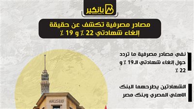 مصادر مصرفية تكشف عن حقيقة إلغاء شهادتي 22% و 19%